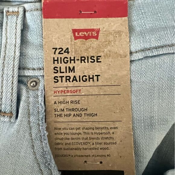 Levi's Plus Size 724 High Rise Slim Straight Jean- Size 24W - Picture 3 of 9